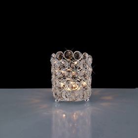 IL70020  Malo Small Cylinder Crystal Candle Holder